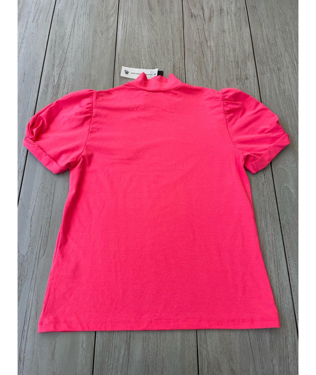 KARL LAGERFELD Коралловая хлопковая футболка, фото 8