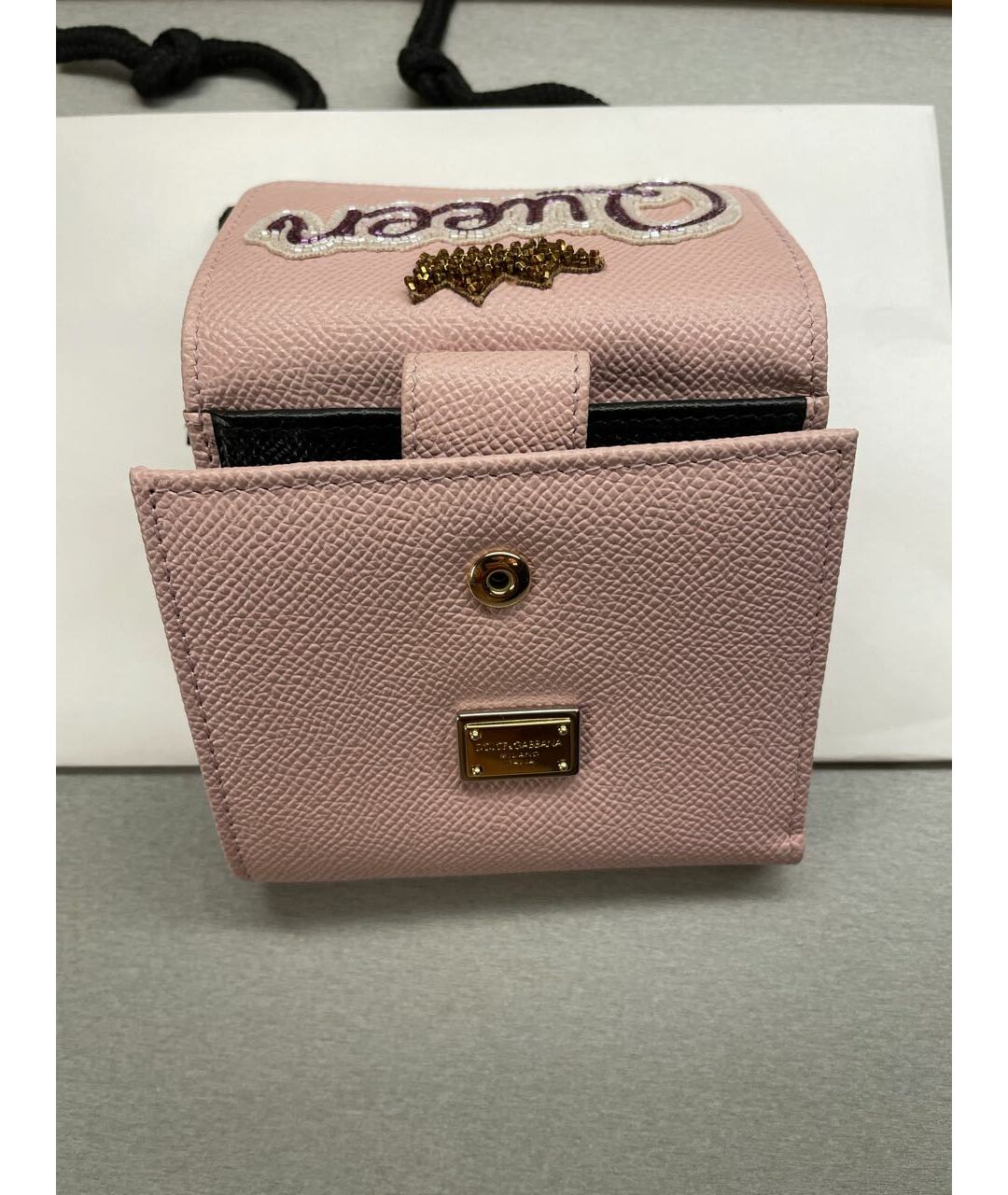 DOLCE&GABBANA Розовый кожаный кошелек, фото 3