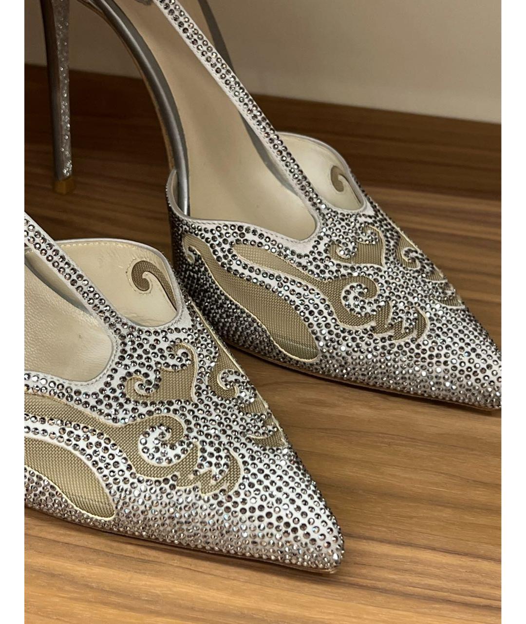 RENE CAOVILLA Серебряные кожаные туфли, фото 3