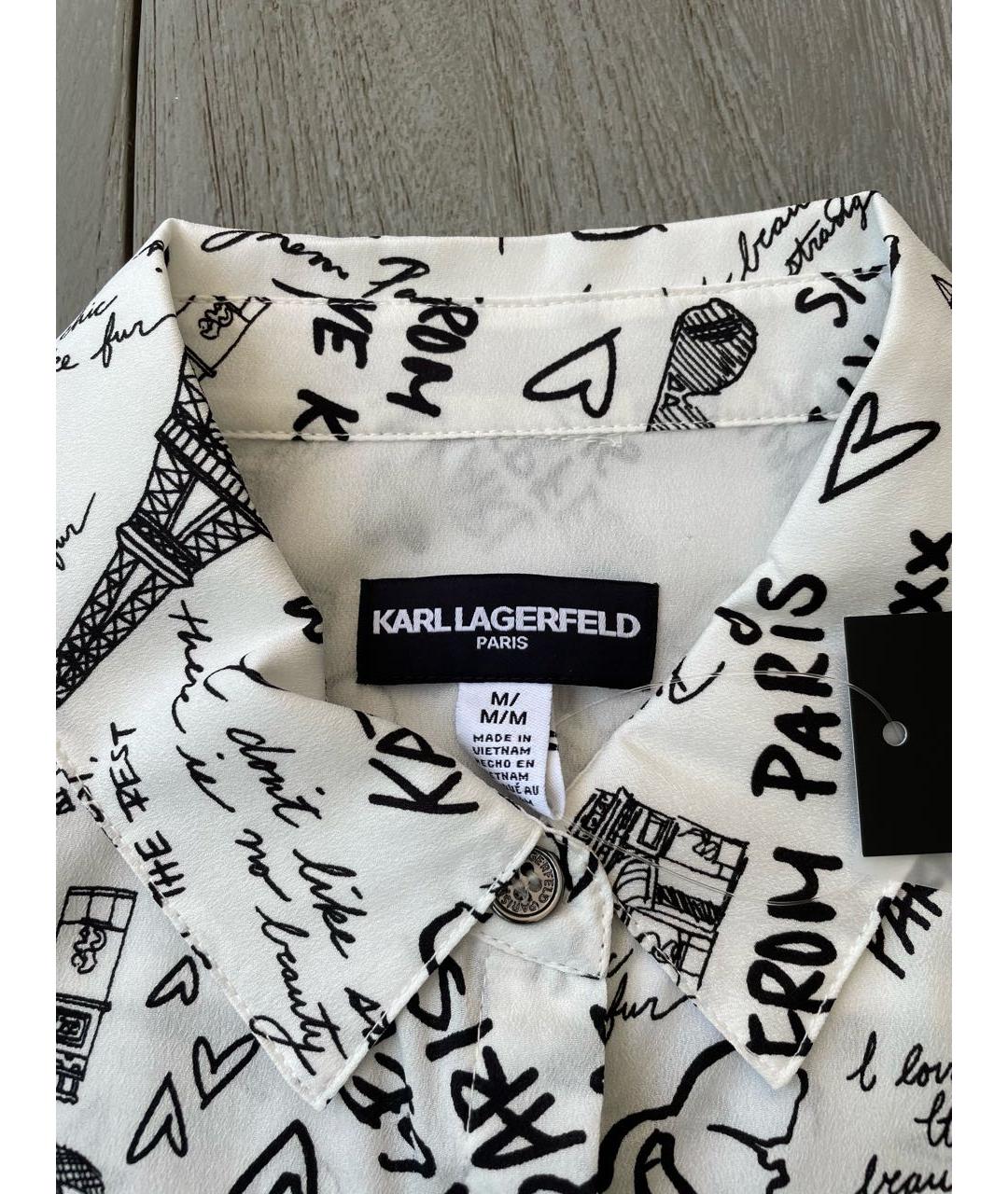 KARL LAGERFELD Белая полиэстеровая рубашка, фото 5