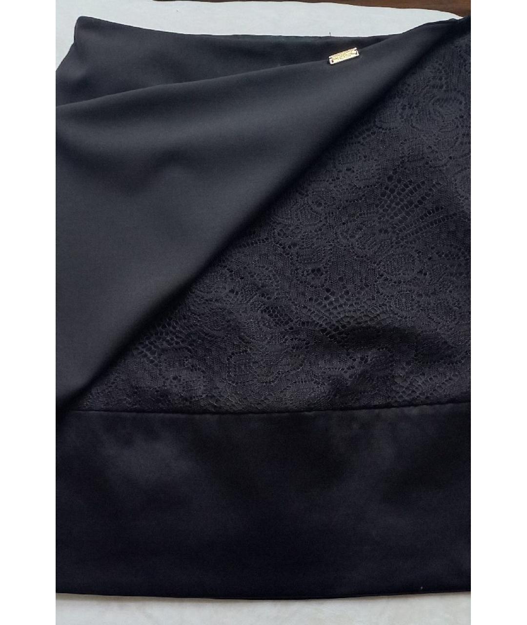 ELISABETTA FRANCHI Черная полиэстеровая юбка мини, фото 9