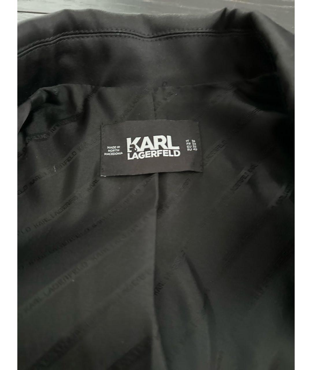 KARL LAGERFELD Черный хлопковый жакет/пиджак, фото 3