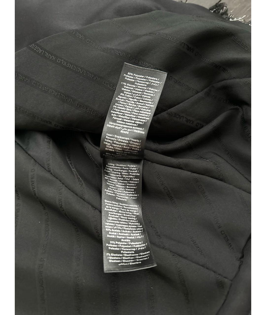 KARL LAGERFELD Черный хлопковый жакет/пиджак, фото 6