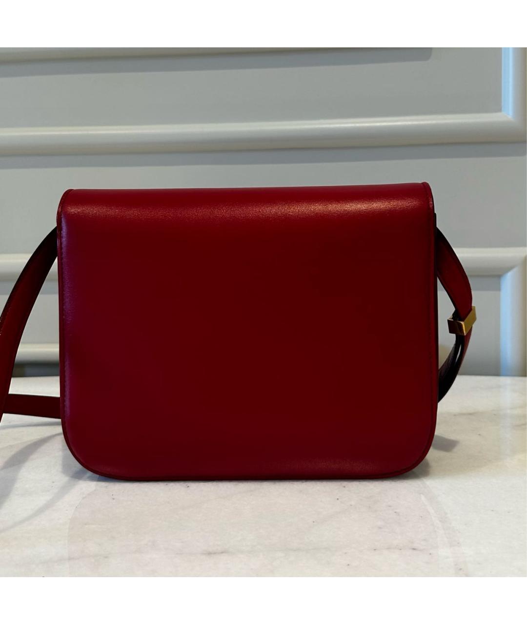 CELINE PRE-OWNED Красная кожаная сумка через плечо, фото 3