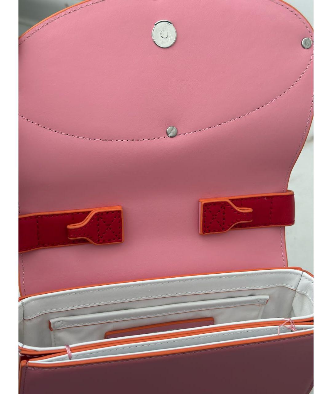 DIESEL Розовая кожаная сумка через плечо, фото 4
