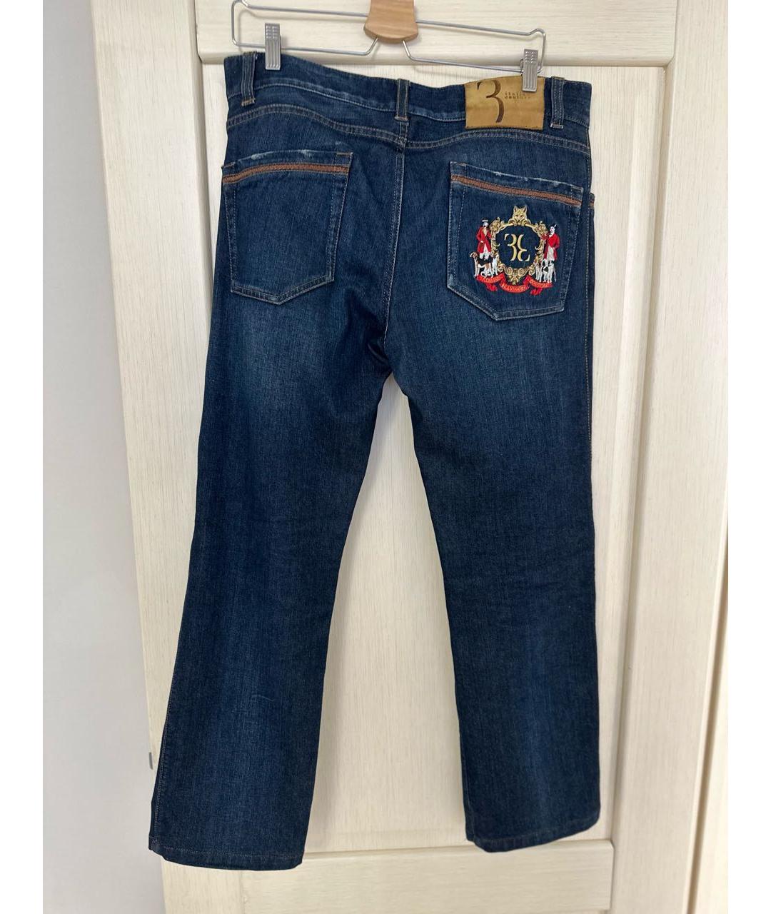 BILLIONAIRE Синие хлопковые прямые джинсы, фото 2