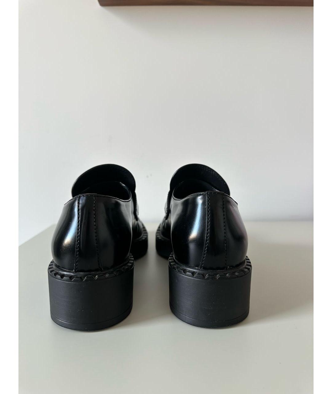 PRADA Черные кожаные лоферы, фото 5