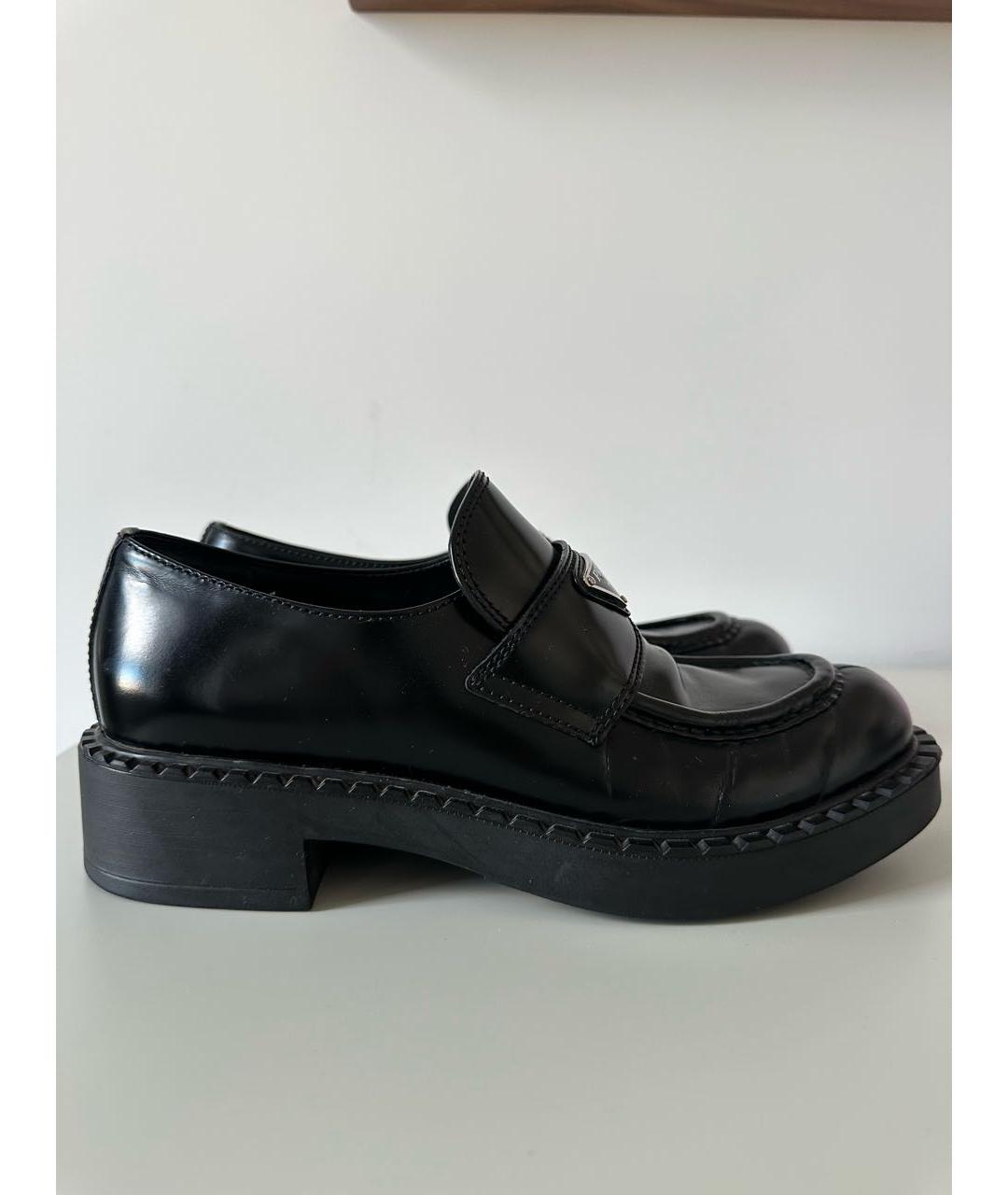 PRADA Черные кожаные лоферы, фото 2