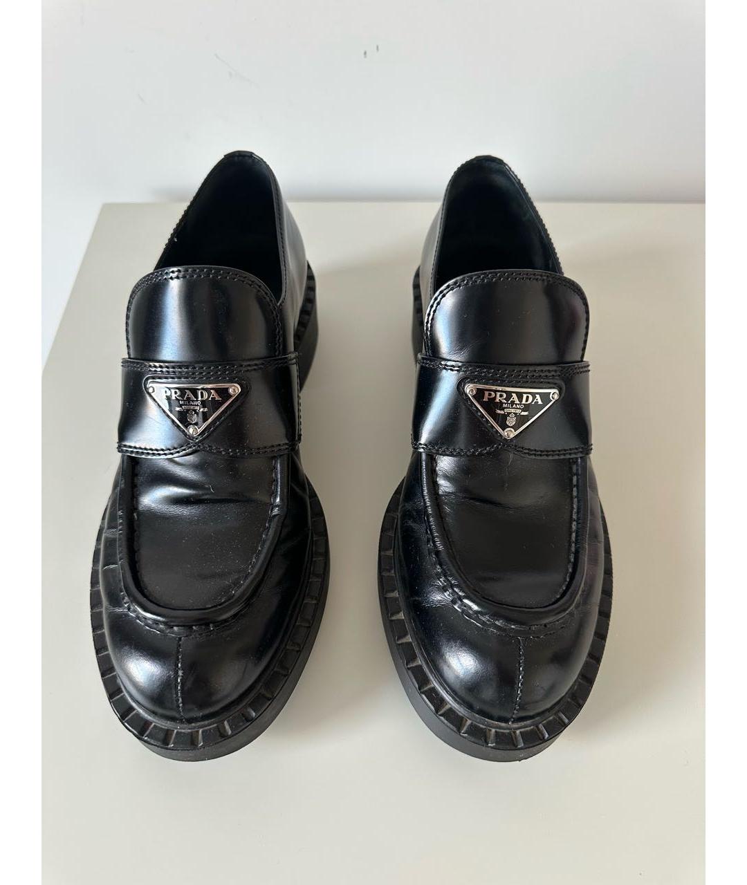 PRADA Черные кожаные лоферы, фото 3