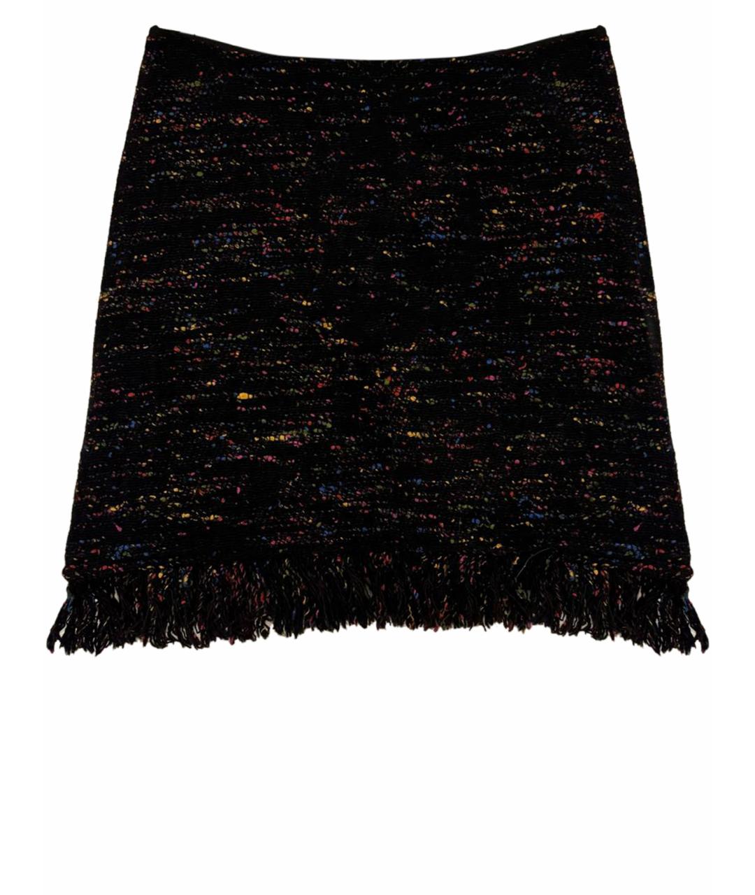 GANNI Черная твидовая юбка мини, фото 1