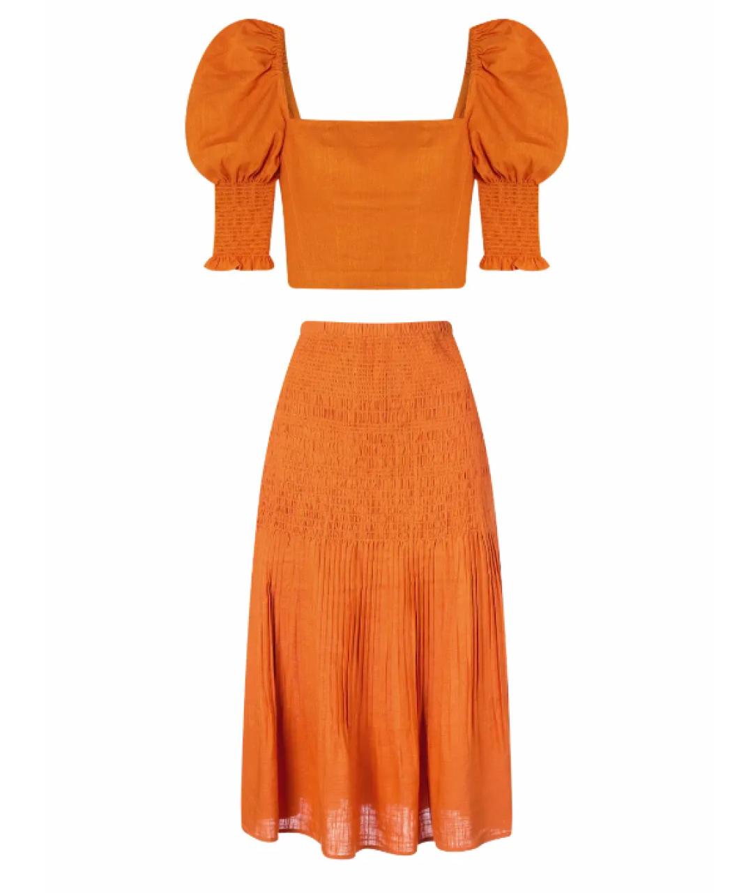 NICHOLAS KIRKWOOD Оранжевый вискозный костюм с юбками, фото 1