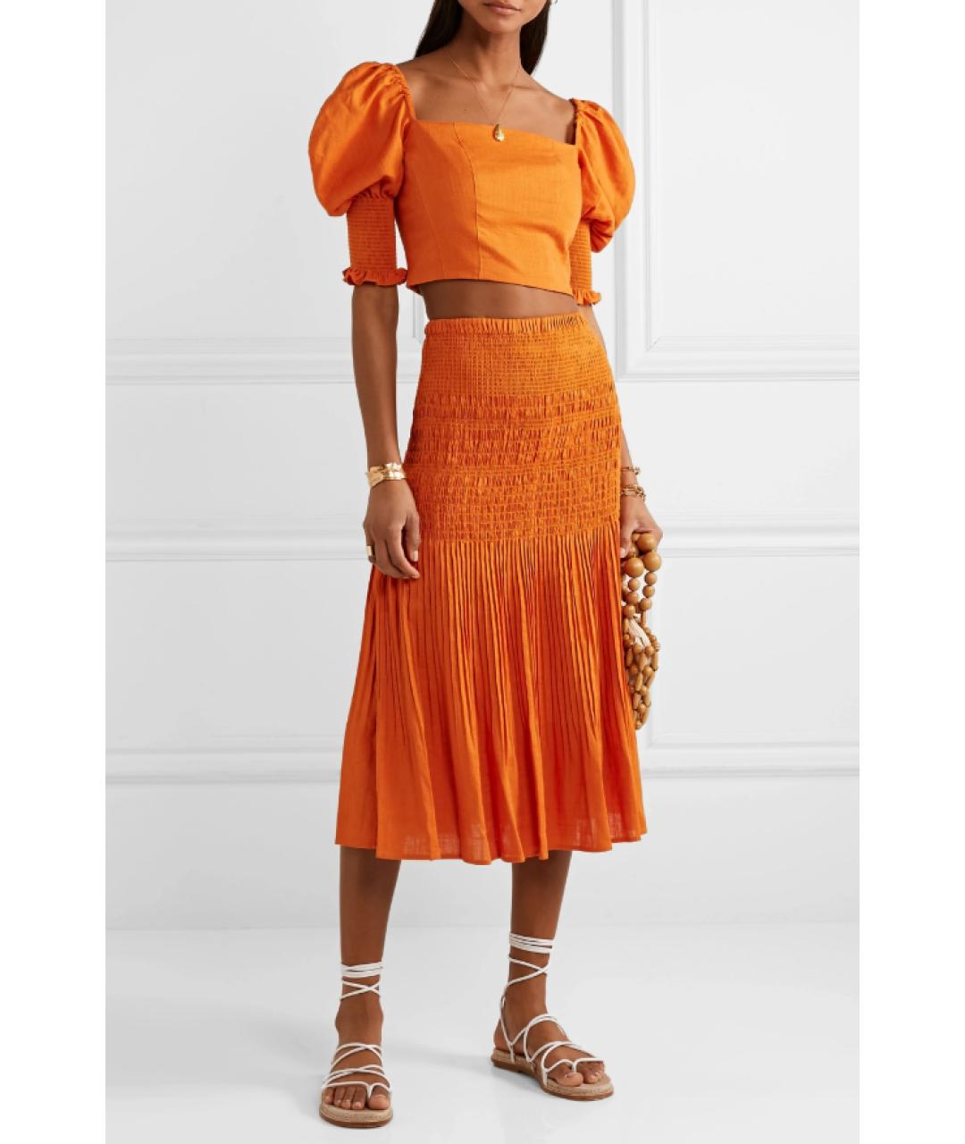 NICHOLAS KIRKWOOD Оранжевый вискозный костюм с юбками, фото 2