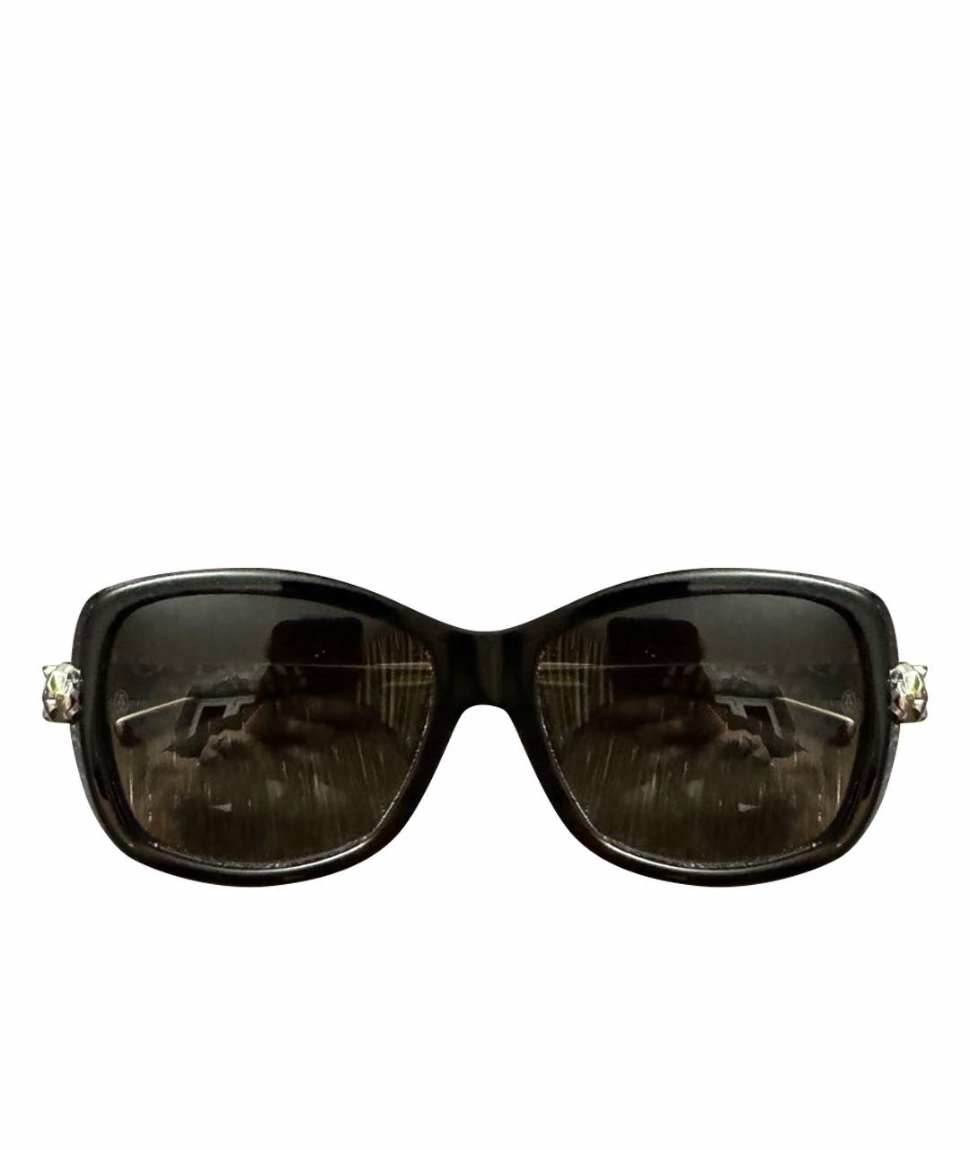 CARTIER Черные пластиковые солнцезащитные очки, фото 1