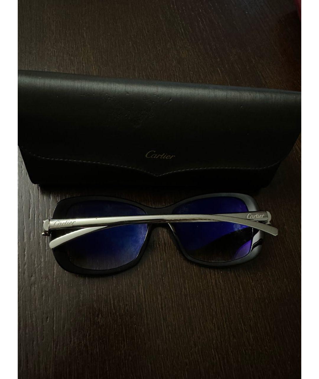 CARTIER Черные пластиковые солнцезащитные очки, фото 3