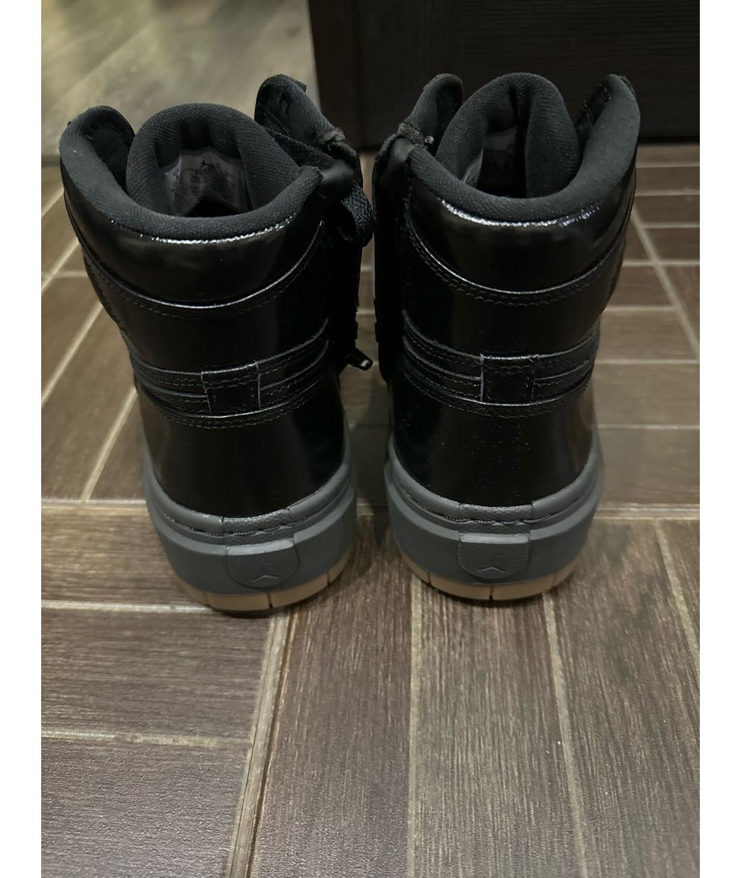 JORDAN Черные кроссовки из лакированной кожи, фото 4