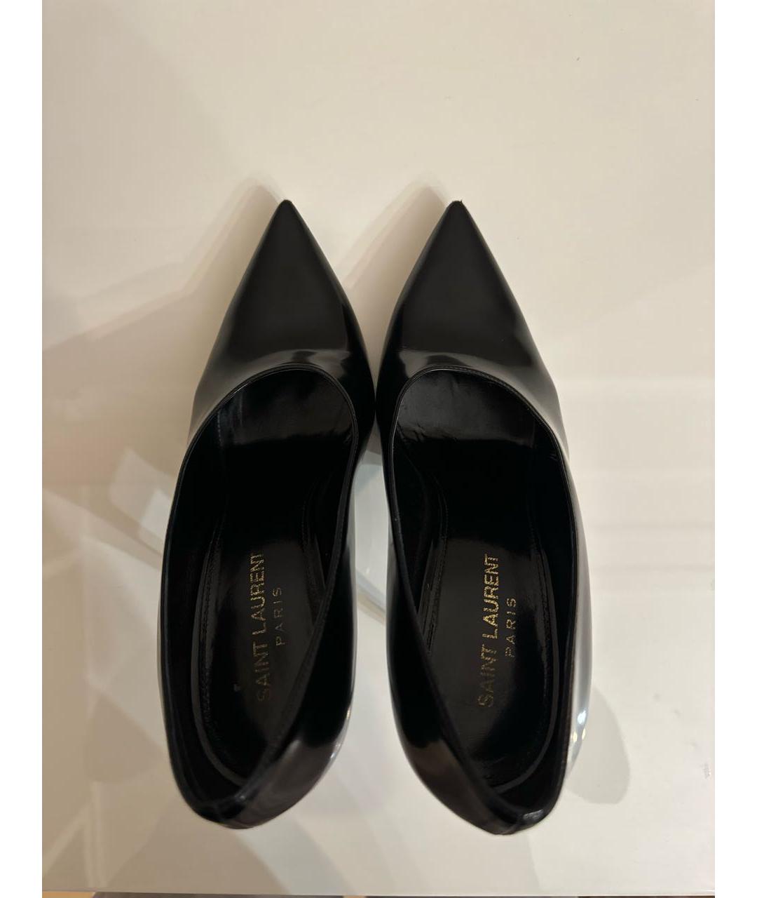 SAINT LAURENT Черные туфли из лакированной кожи, фото 3