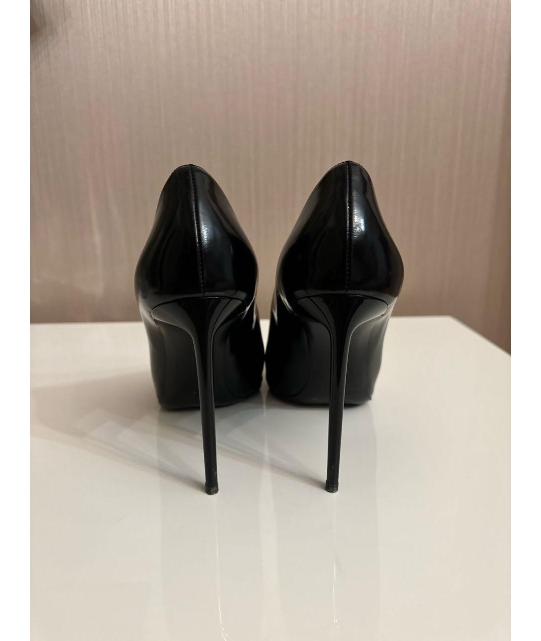 SAINT LAURENT Черные туфли из лакированной кожи, фото 4