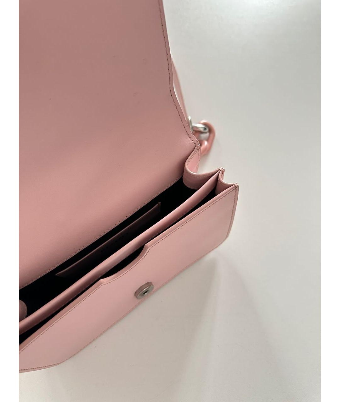 KENZO Розовая кожаная сумка через плечо, фото 5