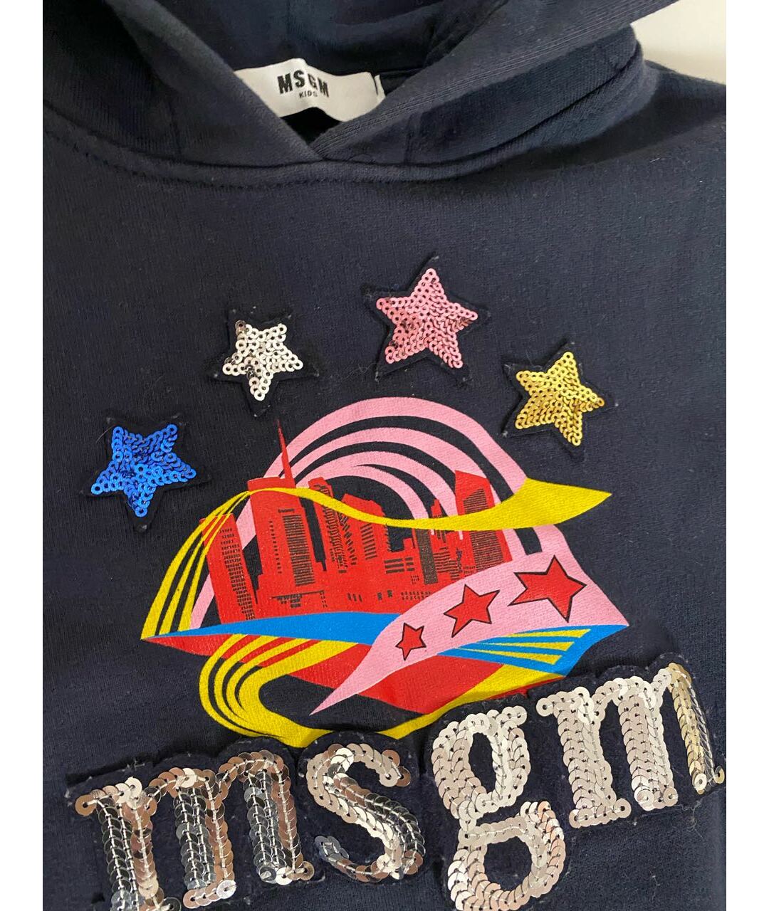 MSGM Темно-синий детская футболка / топ, фото 3