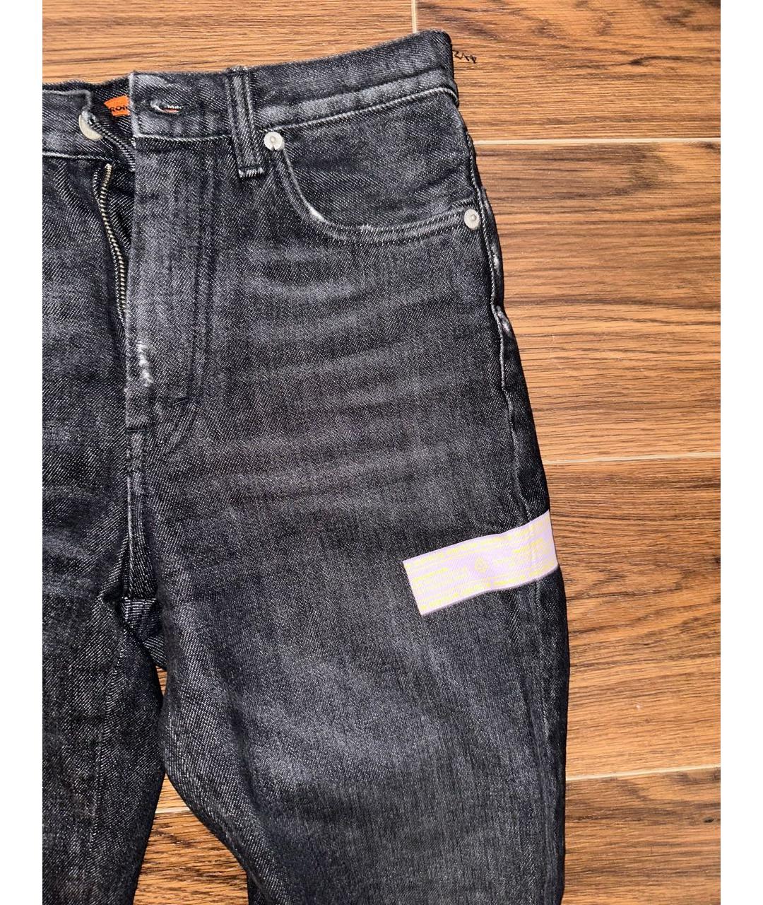 HERON PRESTON Антрацитовые хлопковые джинсы слим, фото 5