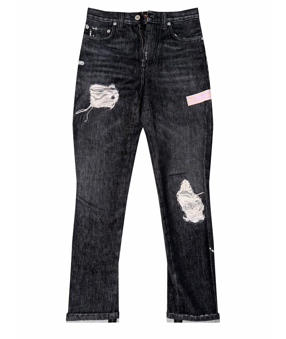 HERON PRESTON Антрацитовые хлопковые джинсы слим, фото 1