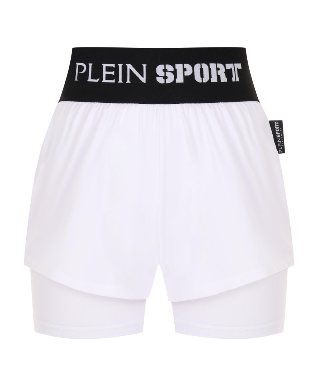 PLEIN SPORT Белые шорты, фото 1