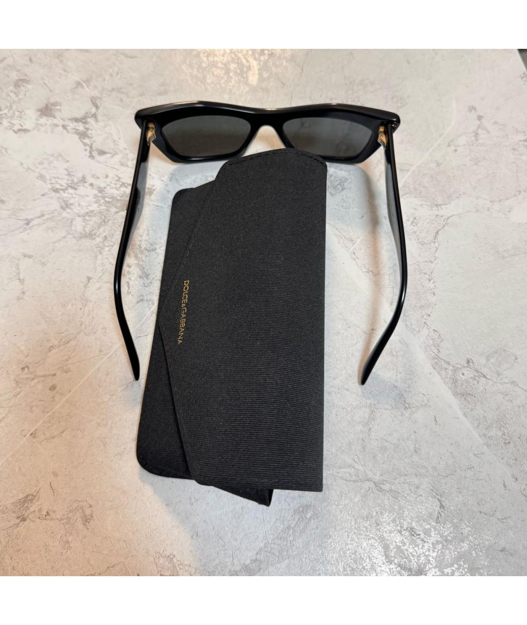 DOLCE&GABBANA Черные пластиковые солнцезащитные очки, фото 4
