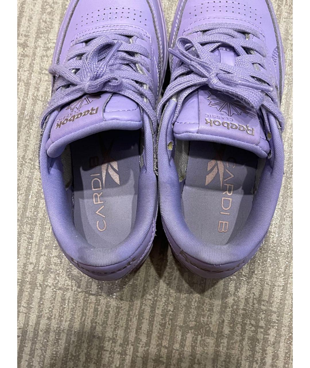 REEBOK Фиолетовые кожаные кроссовки, фото 3