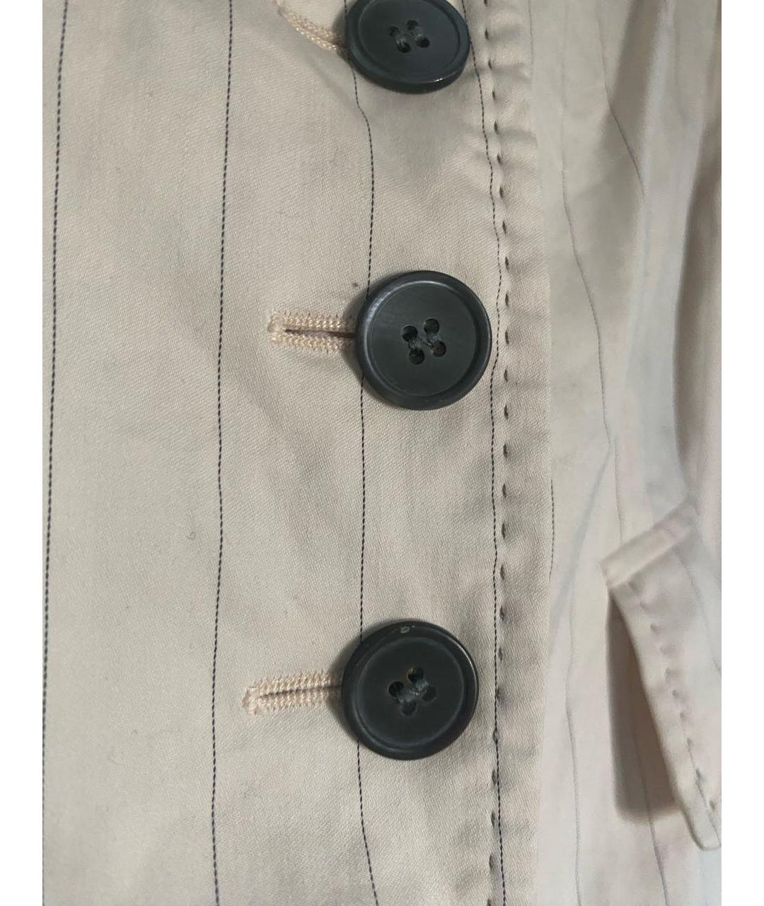 MARC CAIN Бежевый хлопко-эластановый жакет/пиджак, фото 3