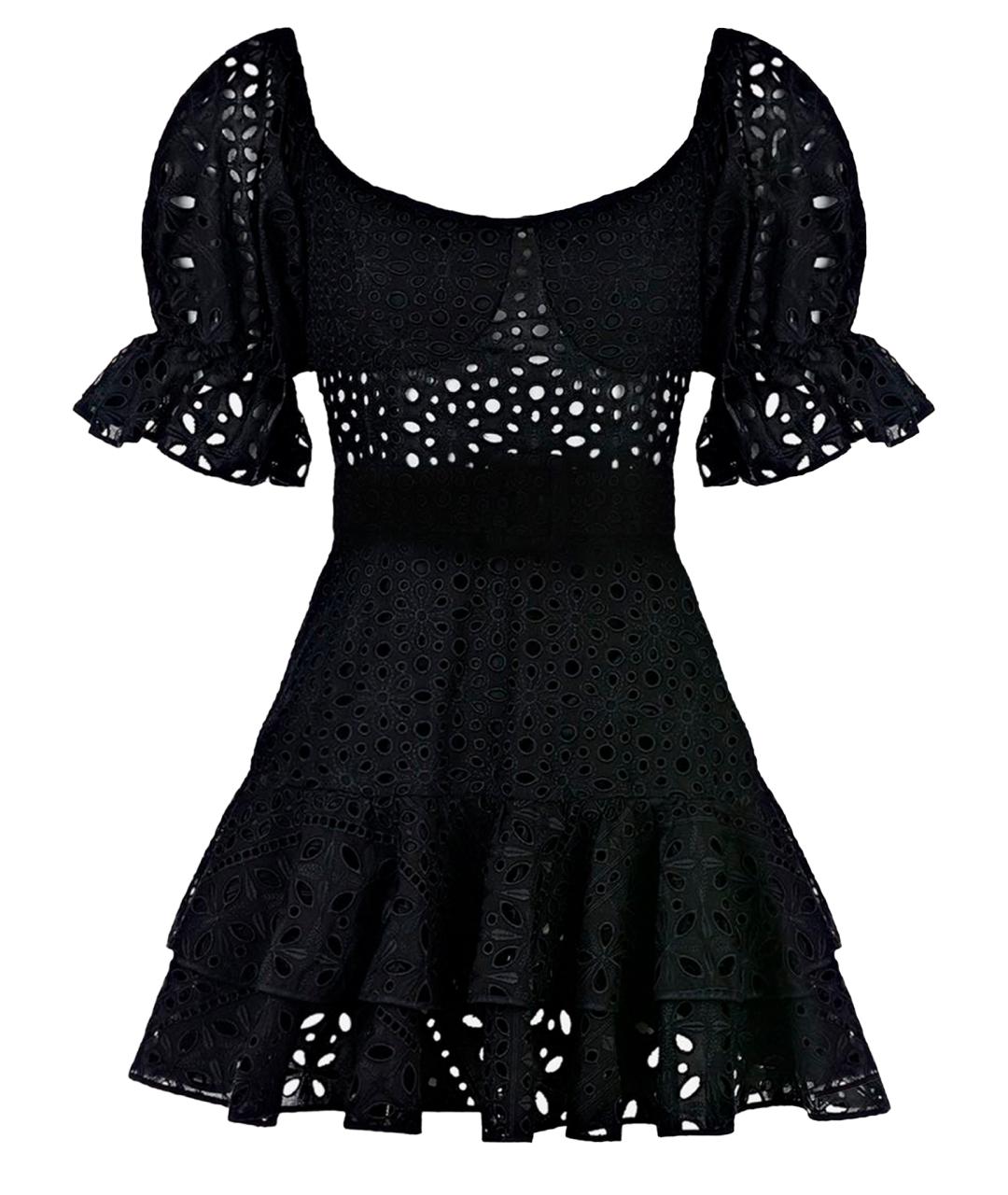 CHARO RUIZ Черное хлопковое повседневное платье, фото 1