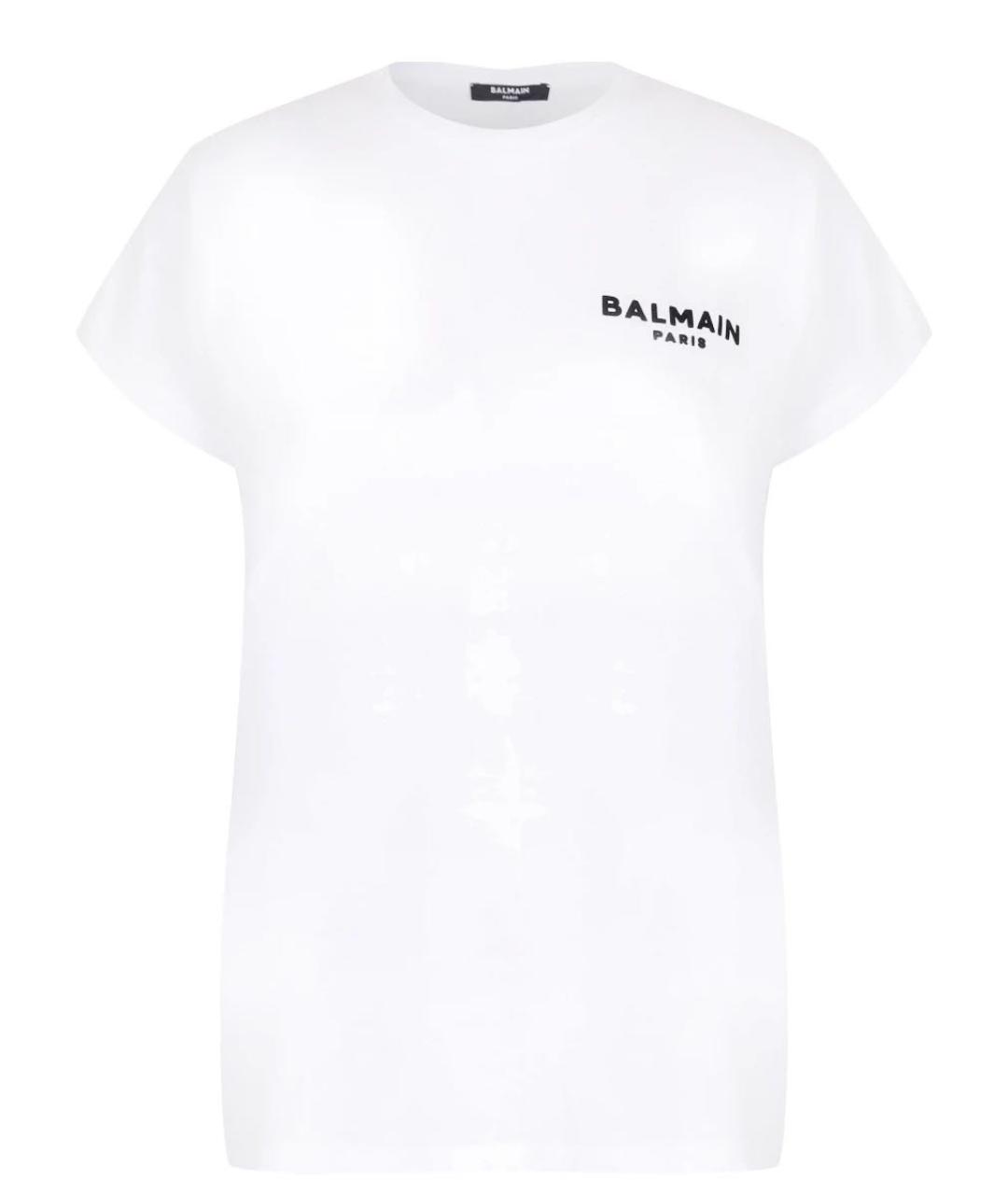 BALMAIN Белая хлопковая футболка, фото 6