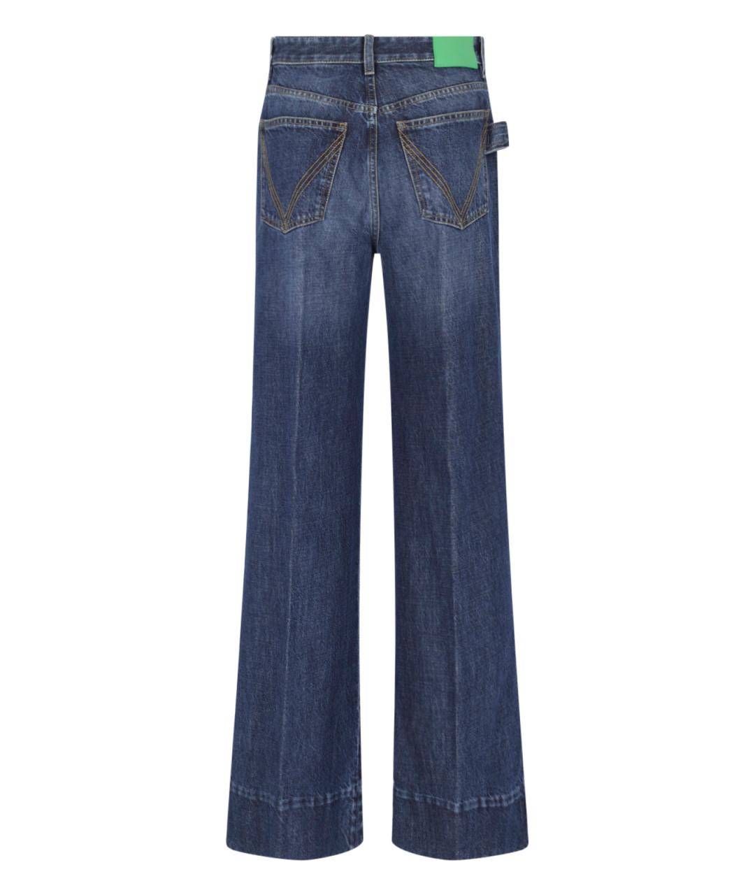 BOTTEGA VENETA Синие хлопковые прямые джинсы, фото 2
