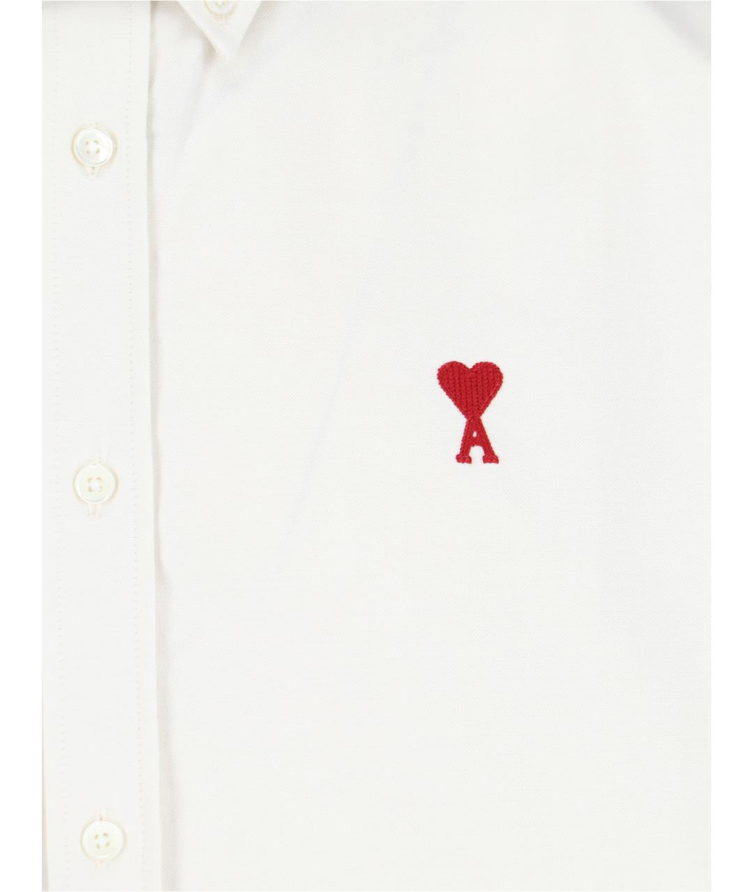 AMI Белая хлопковая кэжуал рубашка, фото 3