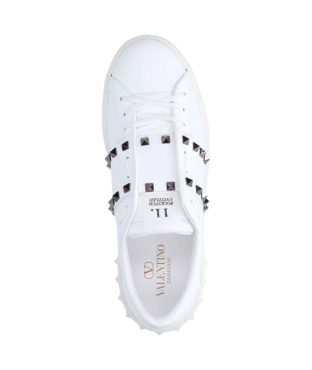 VALENTINO Белые кожаные низкие кроссовки / кеды, фото 5