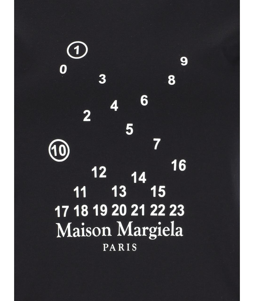 MAISON MARGIELA Черная хлопковая футболка, фото 3