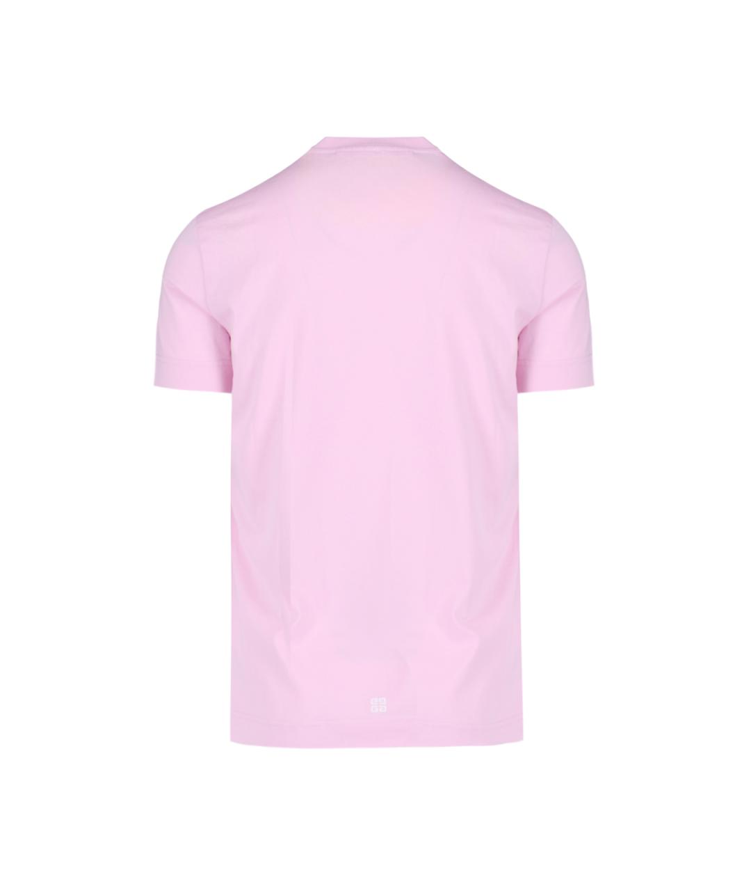 GIVENCHY Розовая хлопковая футболка, фото 2