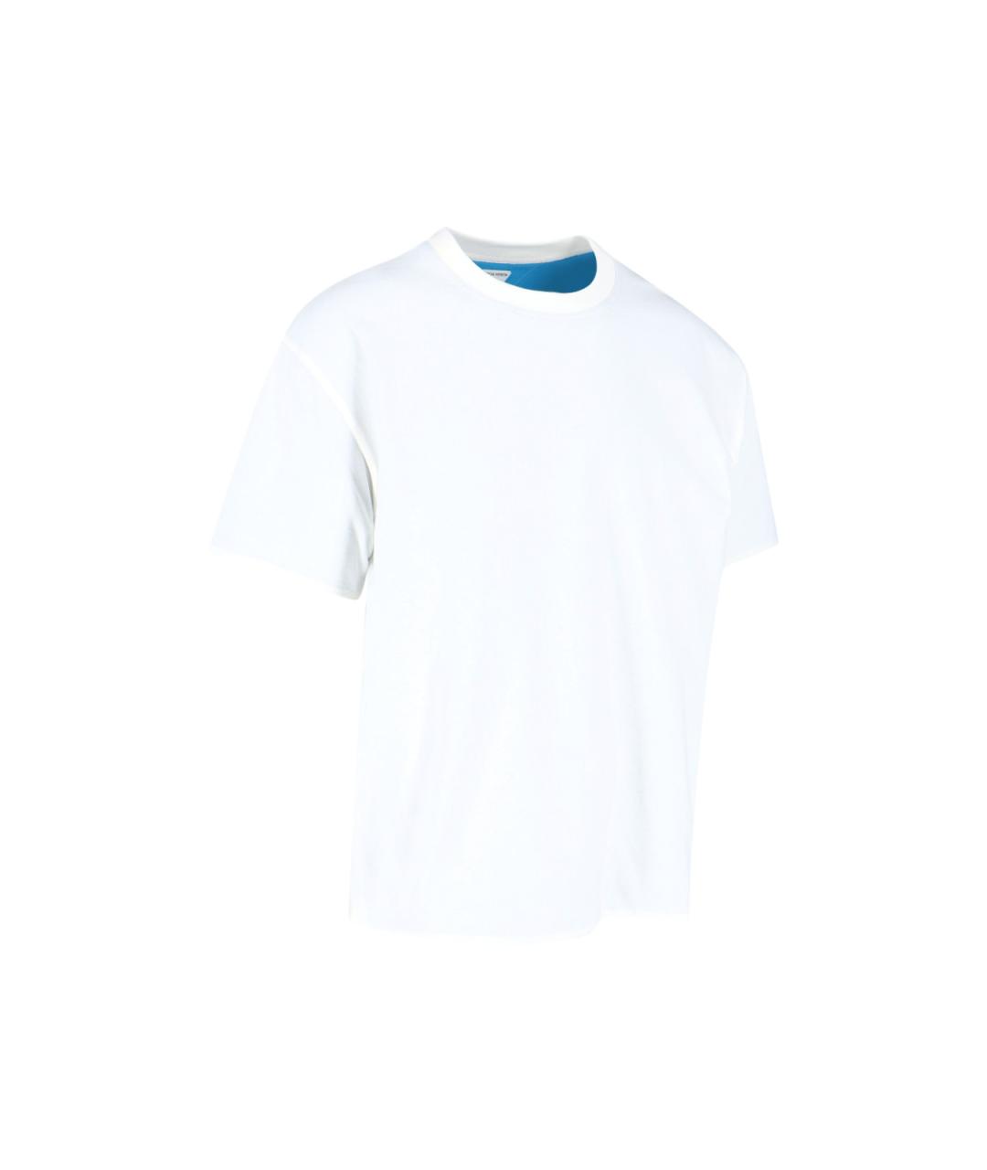 BOTTEGA VENETA Белая хлопковая футболка, фото 2