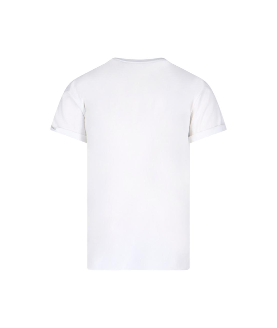SAINT LAURENT Белая хлопковая футболка, фото 3