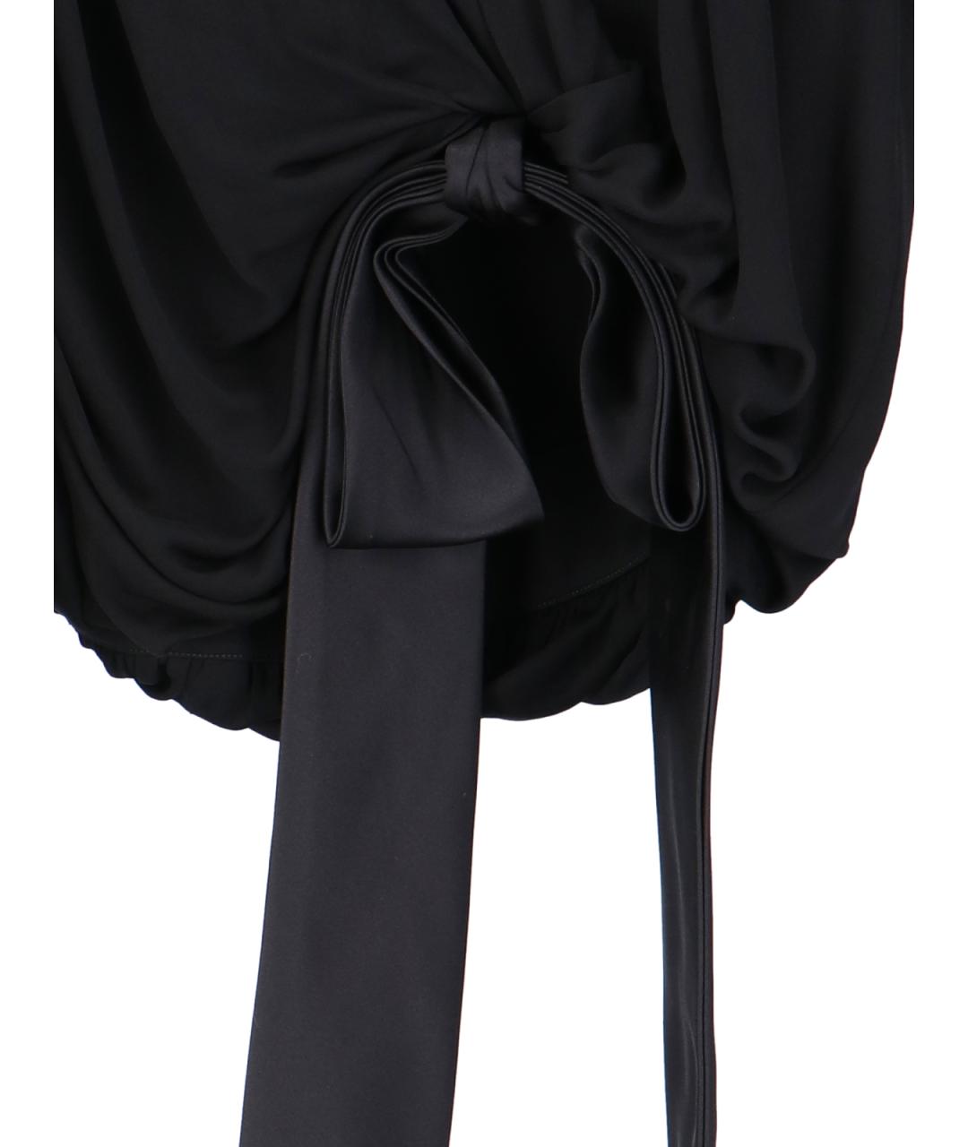 SAINT LAURENT Черное вискозное коктейльное платье, фото 4