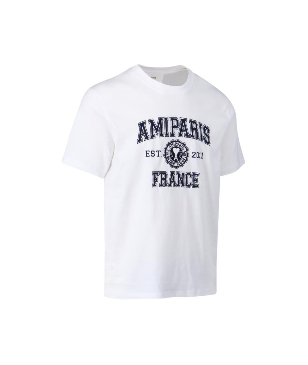 AMI Белая хлопковая футболка, фото 3