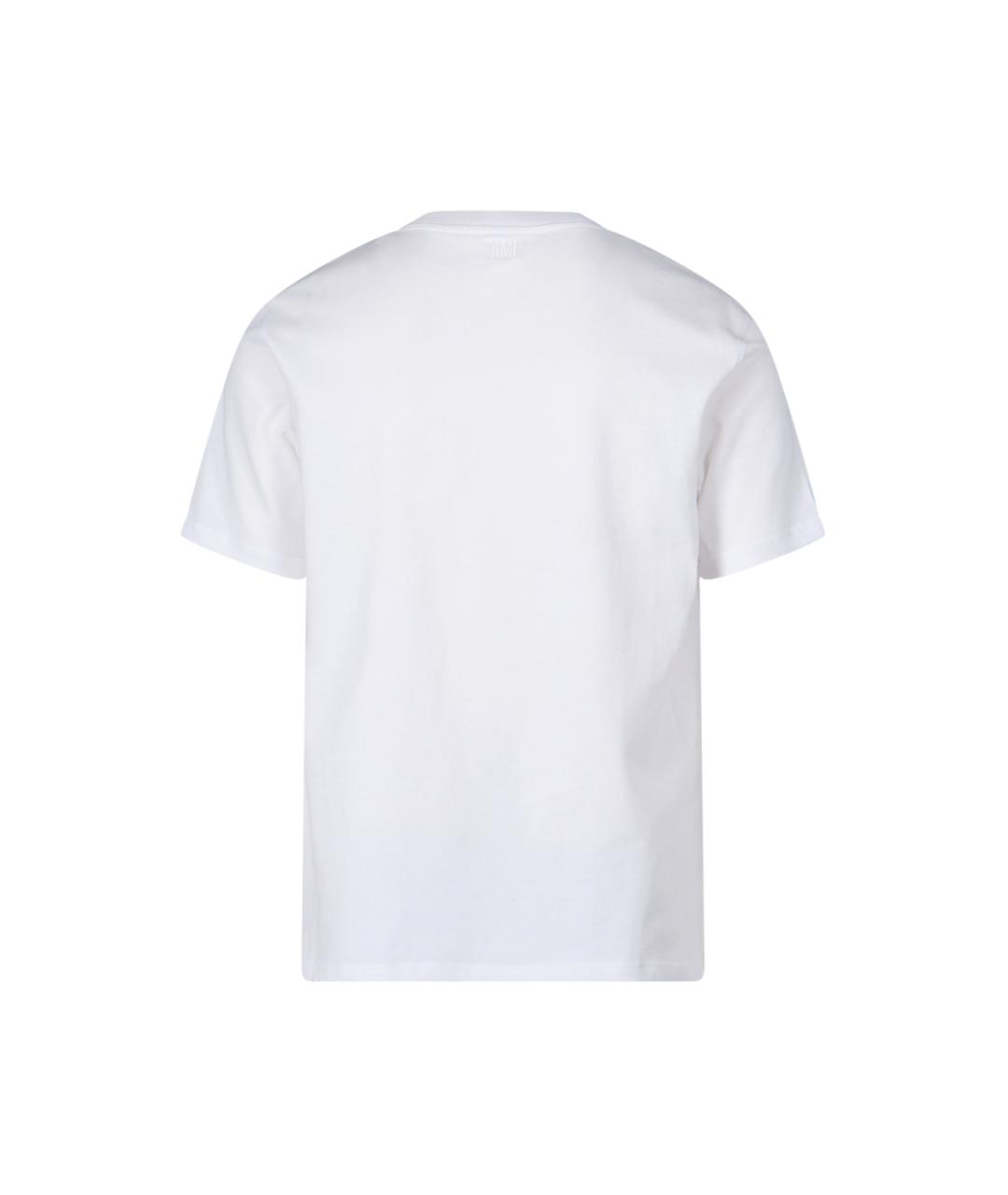 AMI Белая хлопковая футболка, фото 2