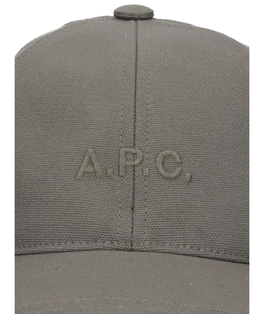 A.P.C. Зеленая хлопковая кепка/бейсболка, фото 3