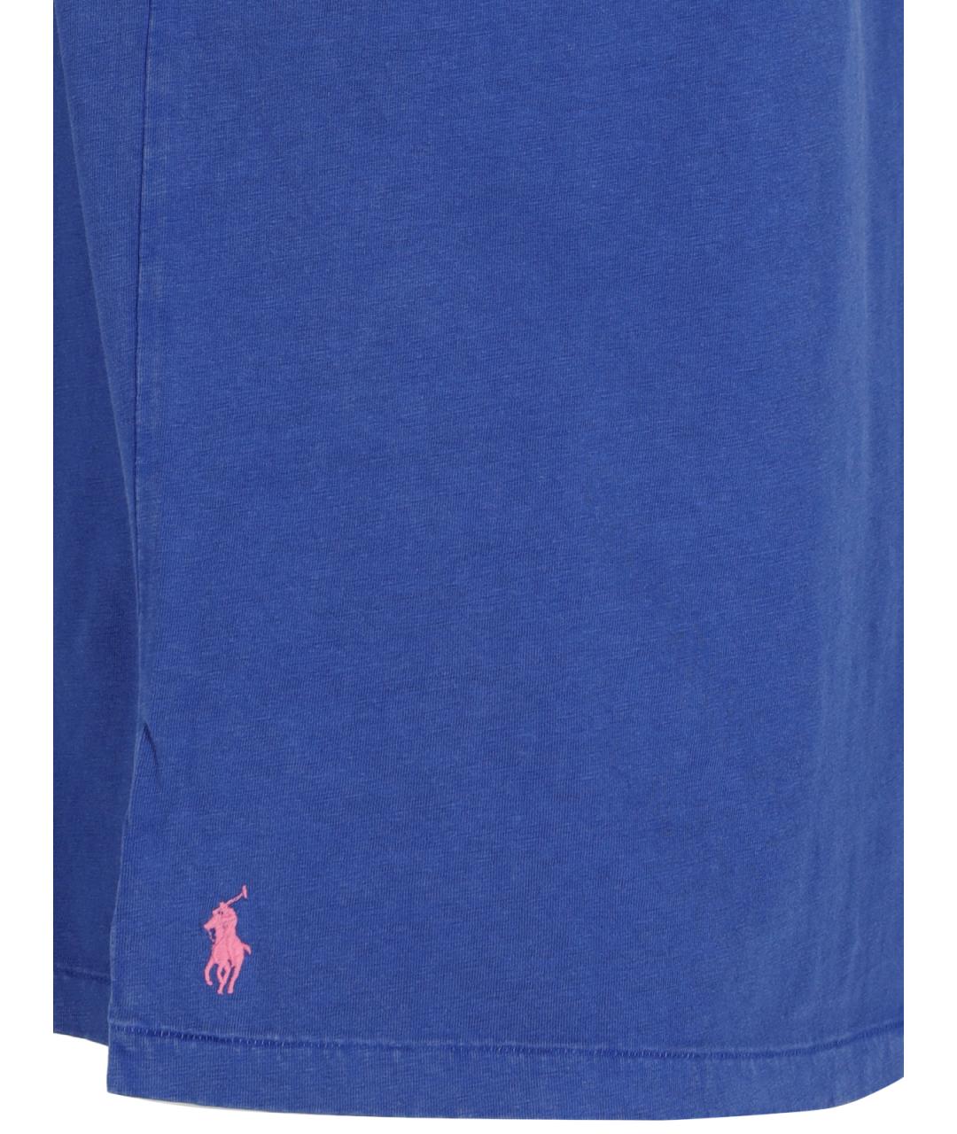 POLO RALPH LAUREN Синее хлопковое поло с коротким рукавом, фото 3