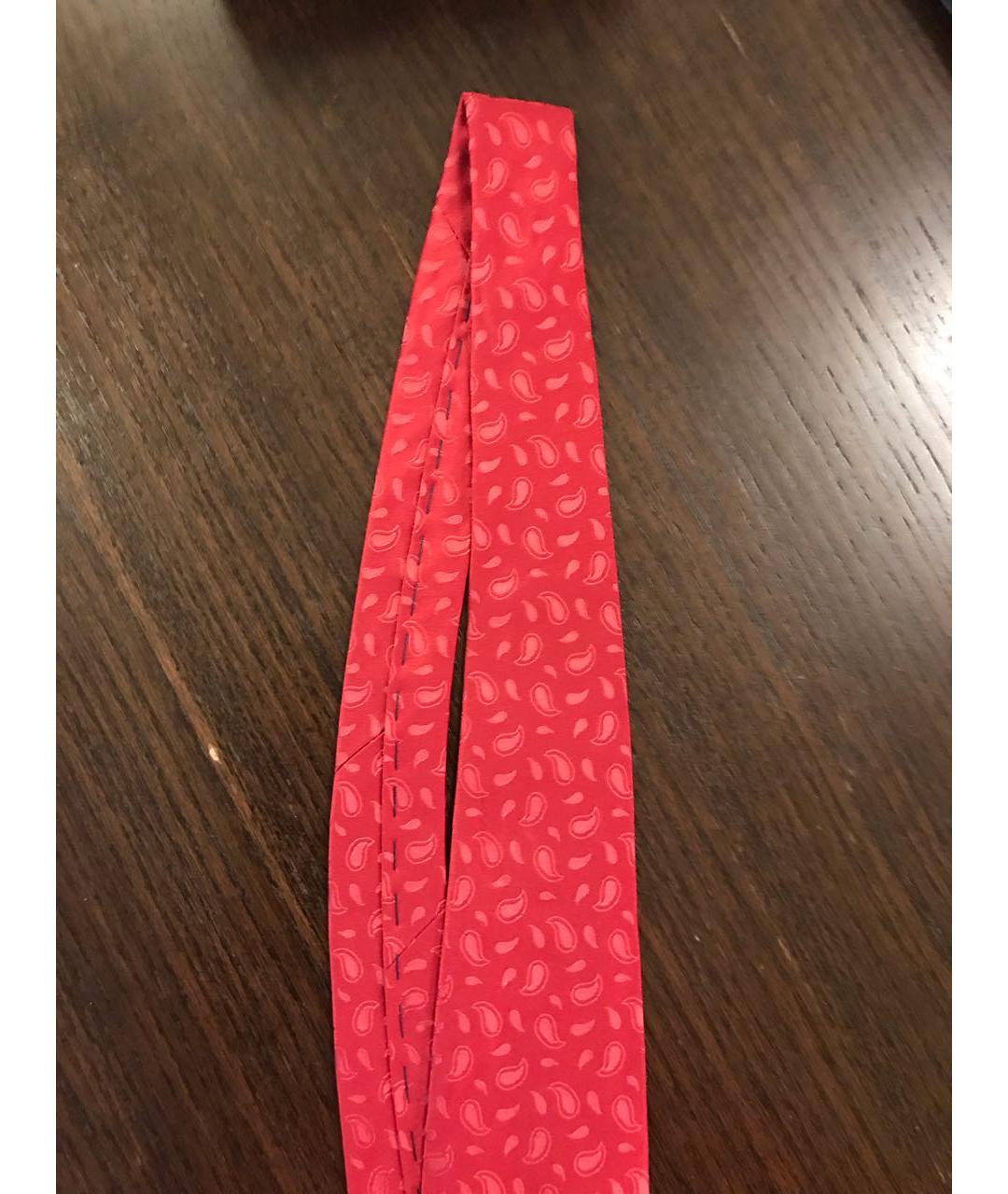 BORRELLI Красный шелковый галстук, фото 3