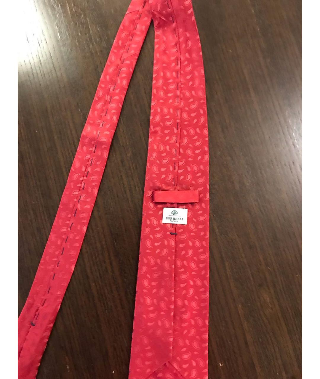 BORRELLI Красный шелковый галстук, фото 5