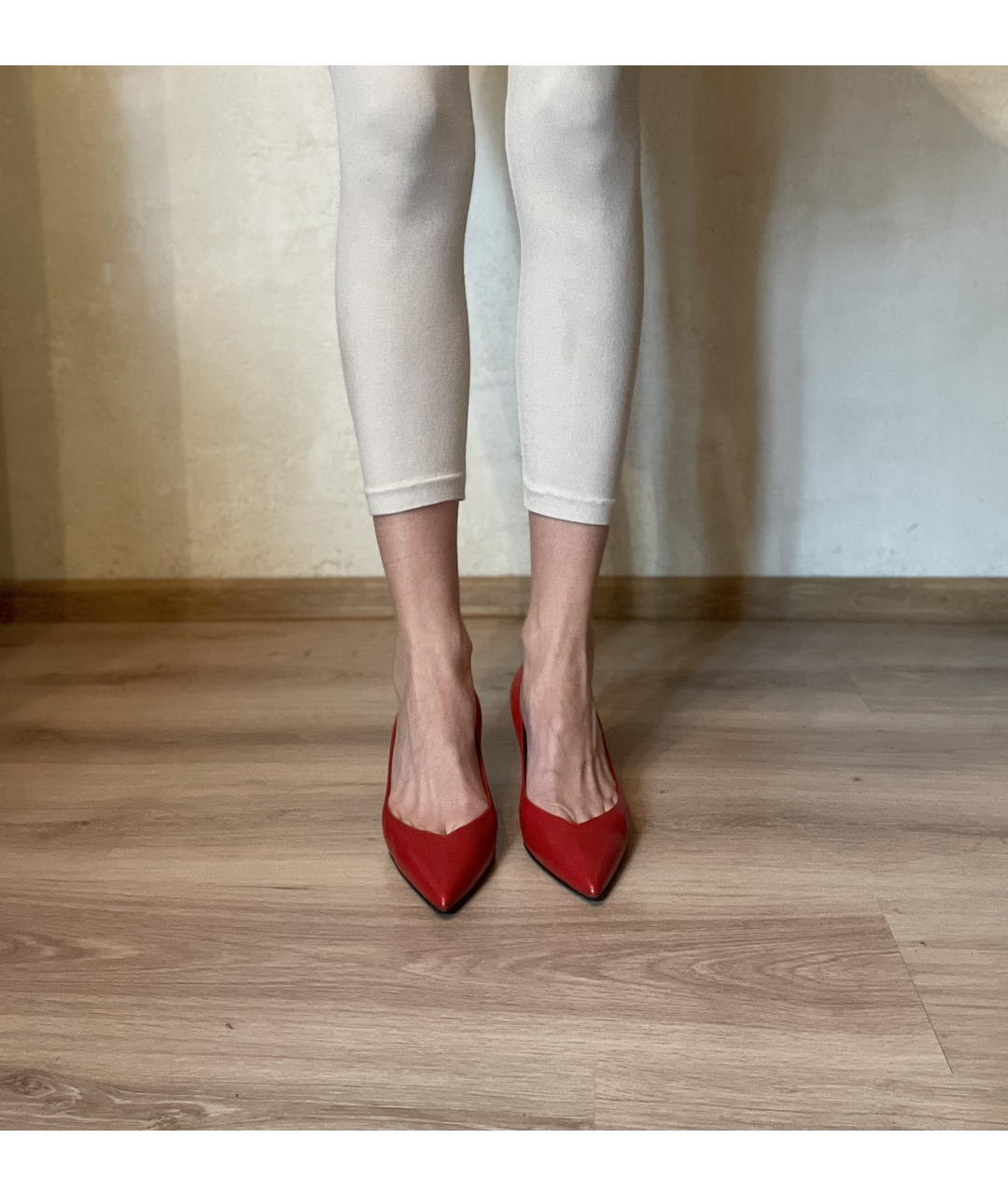 MAISON MARGIELA Красные кожаные туфли, фото 2