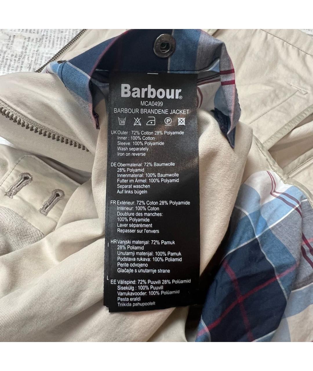 BARBOUR Бежевая куртка, фото 7