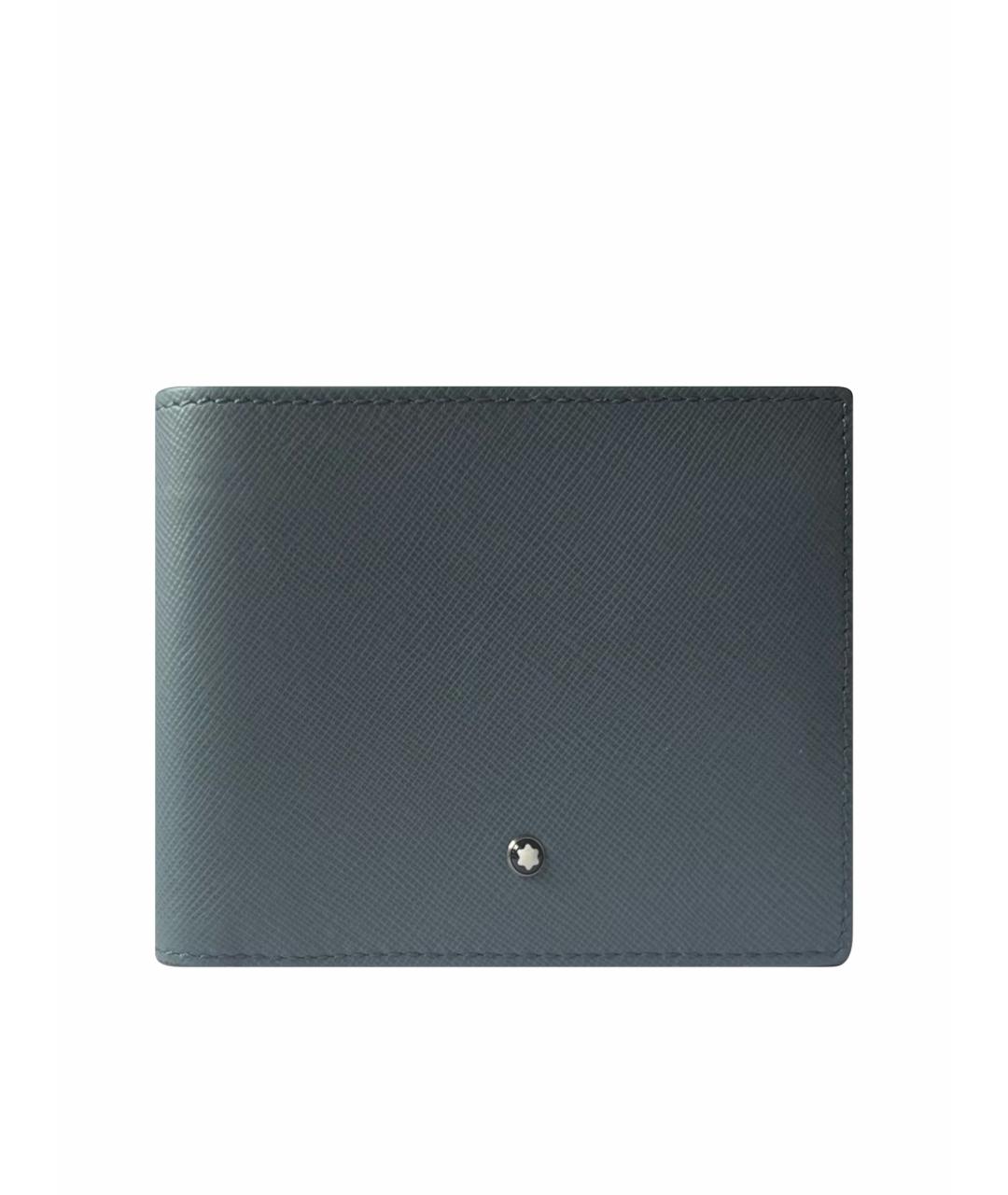 MONTBLANC Серый кожаный кошелек, фото 1