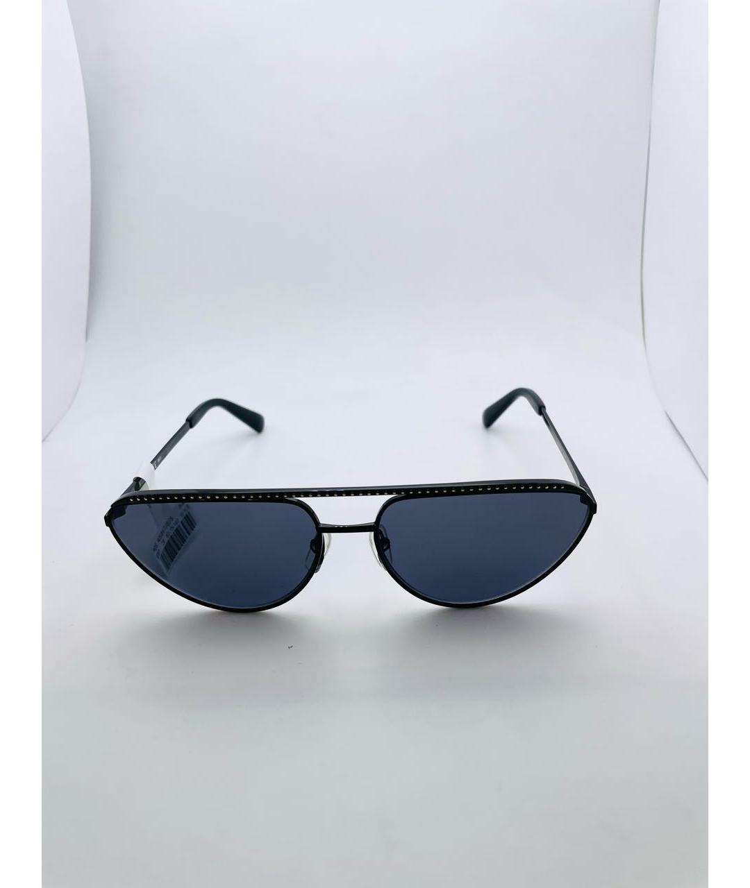 MOSCHINO Черные металлические солнцезащитные очки, фото 2