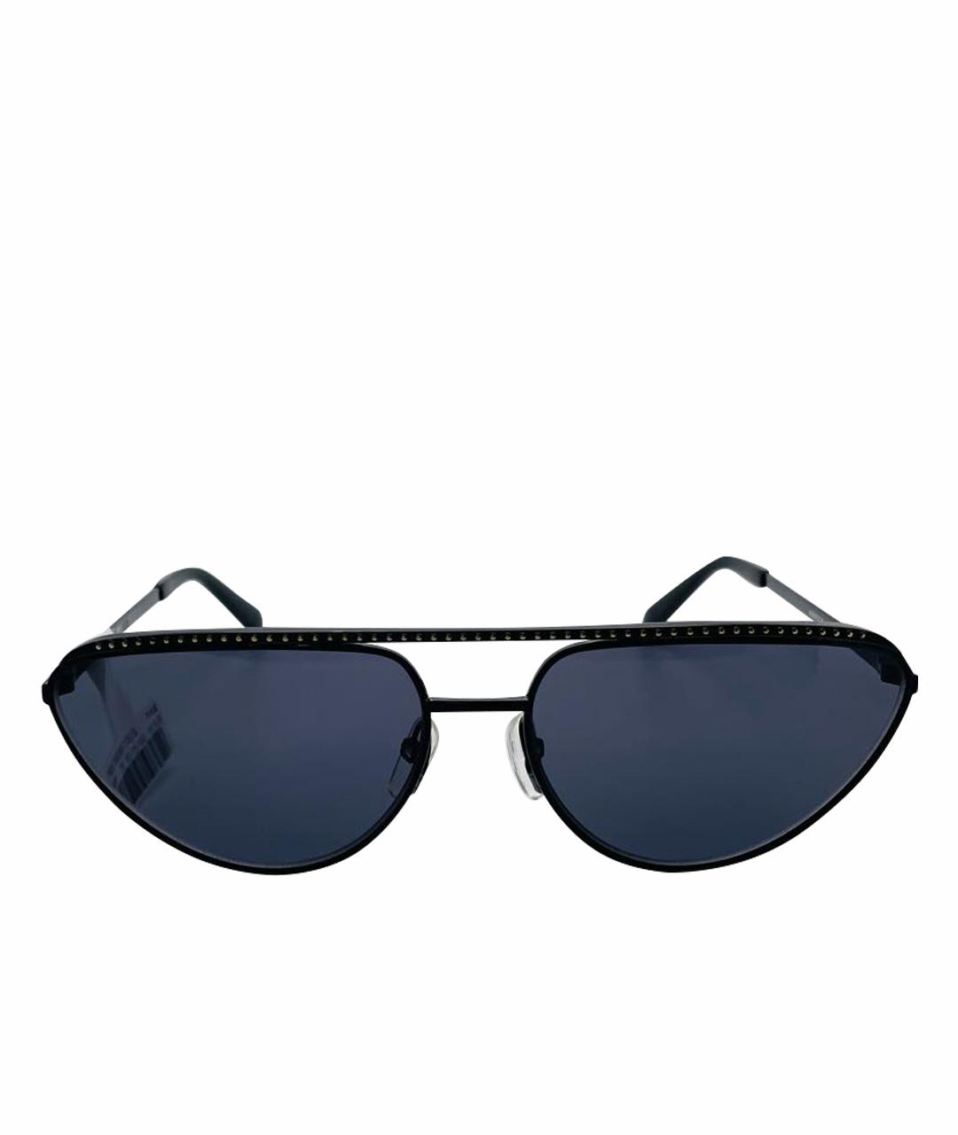 MOSCHINO Черные металлические солнцезащитные очки, фото 1